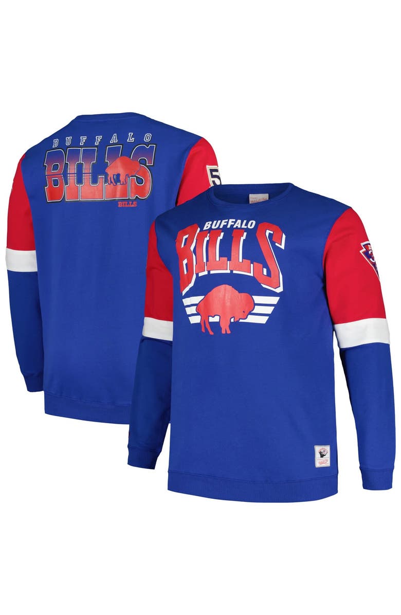 Mitchell & Ness Men's Mitchell & Ness Royal Buffalo Bills Big & Tall Fleece Pullover Sweatshirt, Main, color, Royal