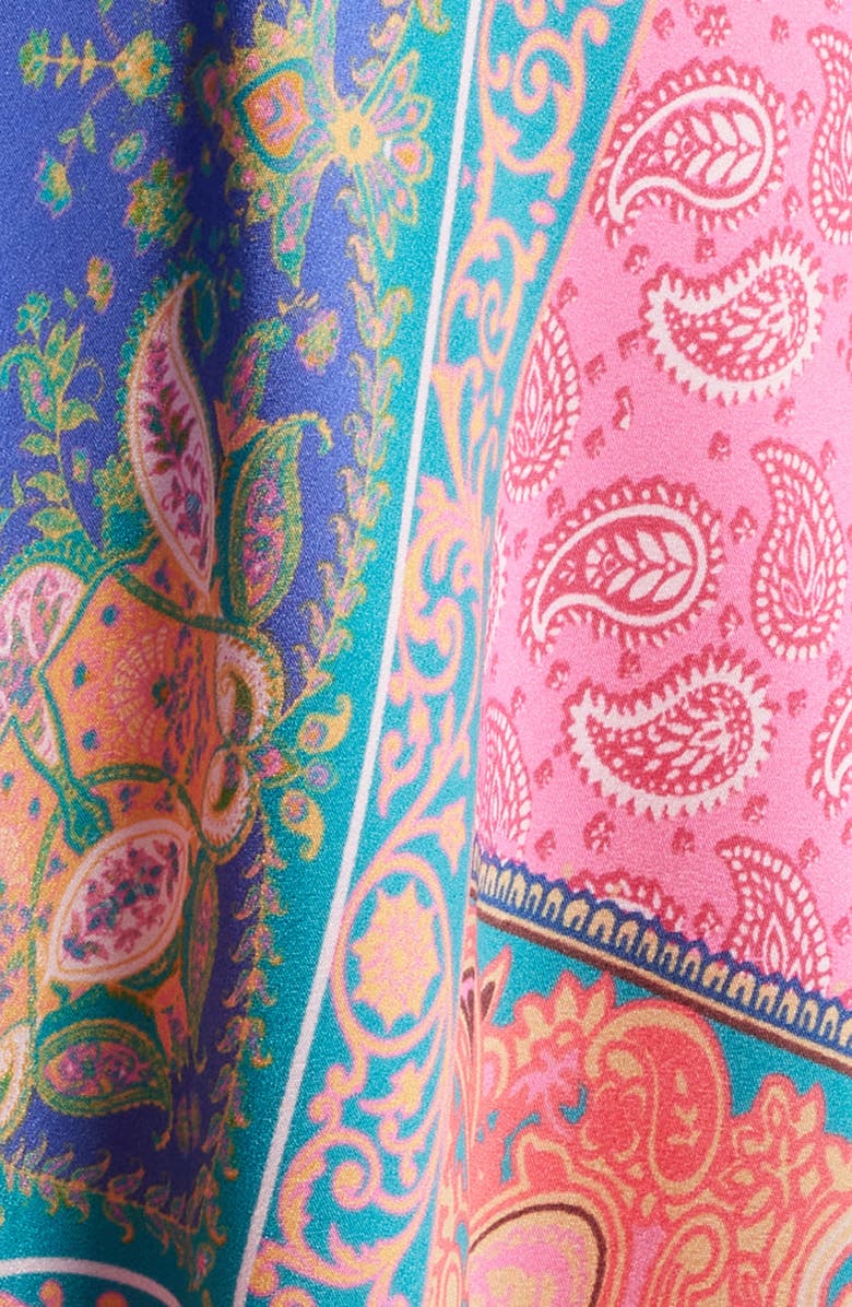 Eliza J Mixed Print Halter Maxi Dress, Alternate, color,