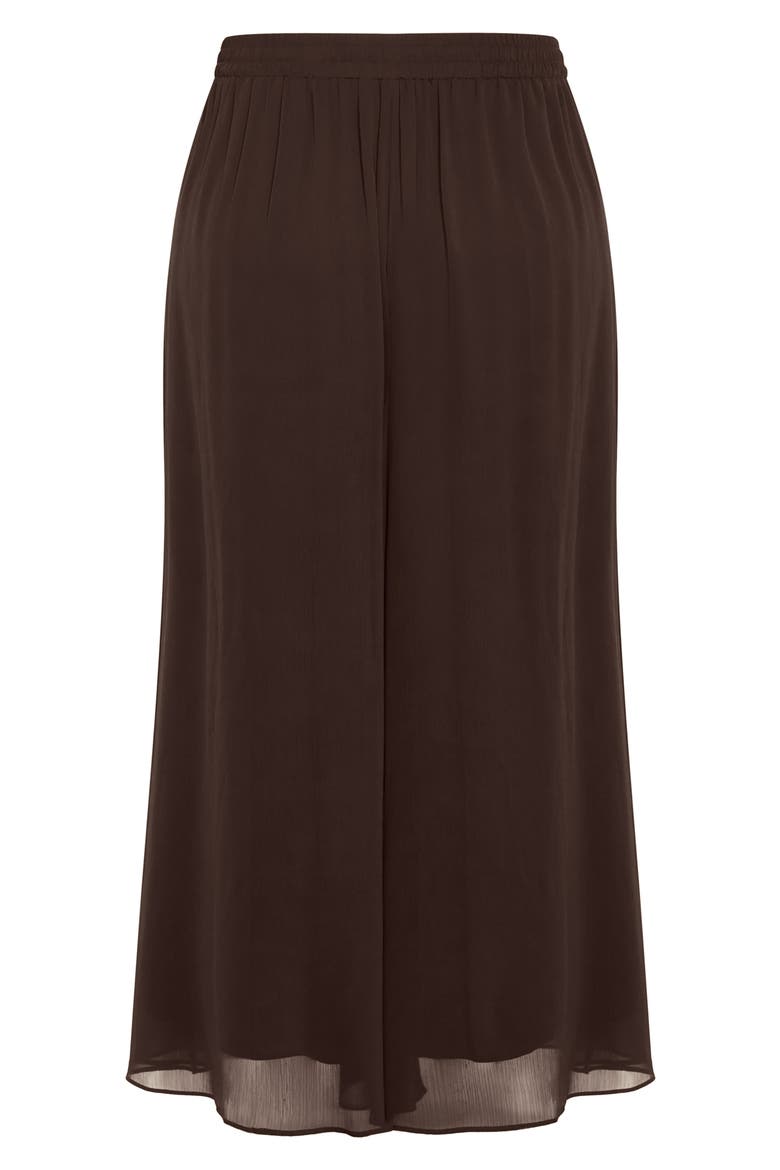 Skyla Elastic Waist Wide Leg Pants, Main, color, CHOCOLATE
