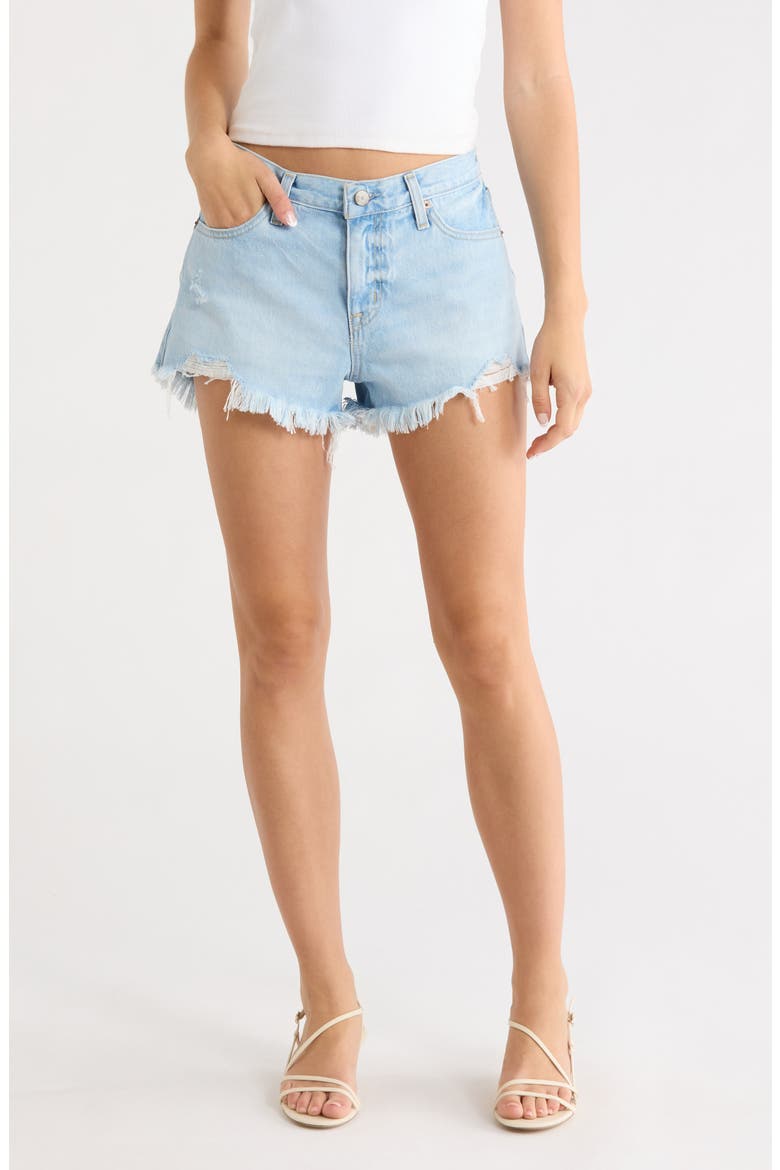 Gigi Cutoff Denim Shorts, Main, color, LEISURE DISTRESSED