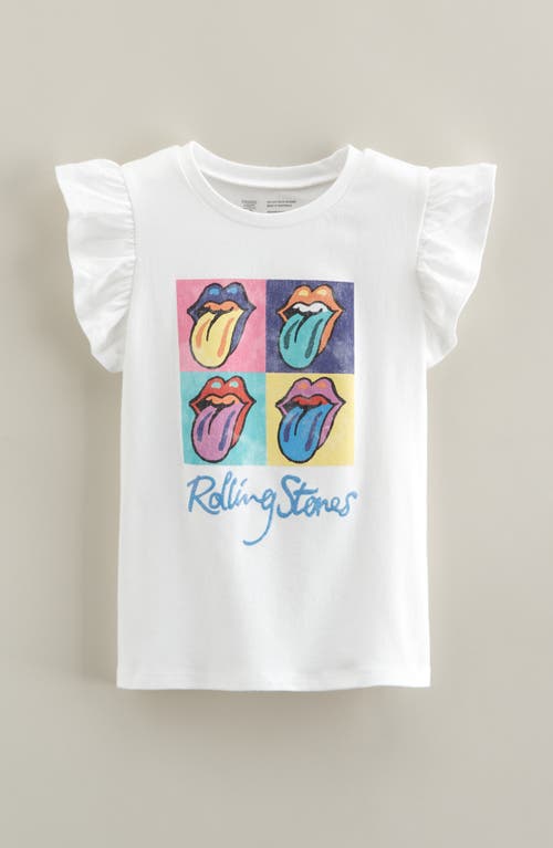 Tucker + Tate Kids' Flutter Sleeve Cotton Graphic T-shirt In White