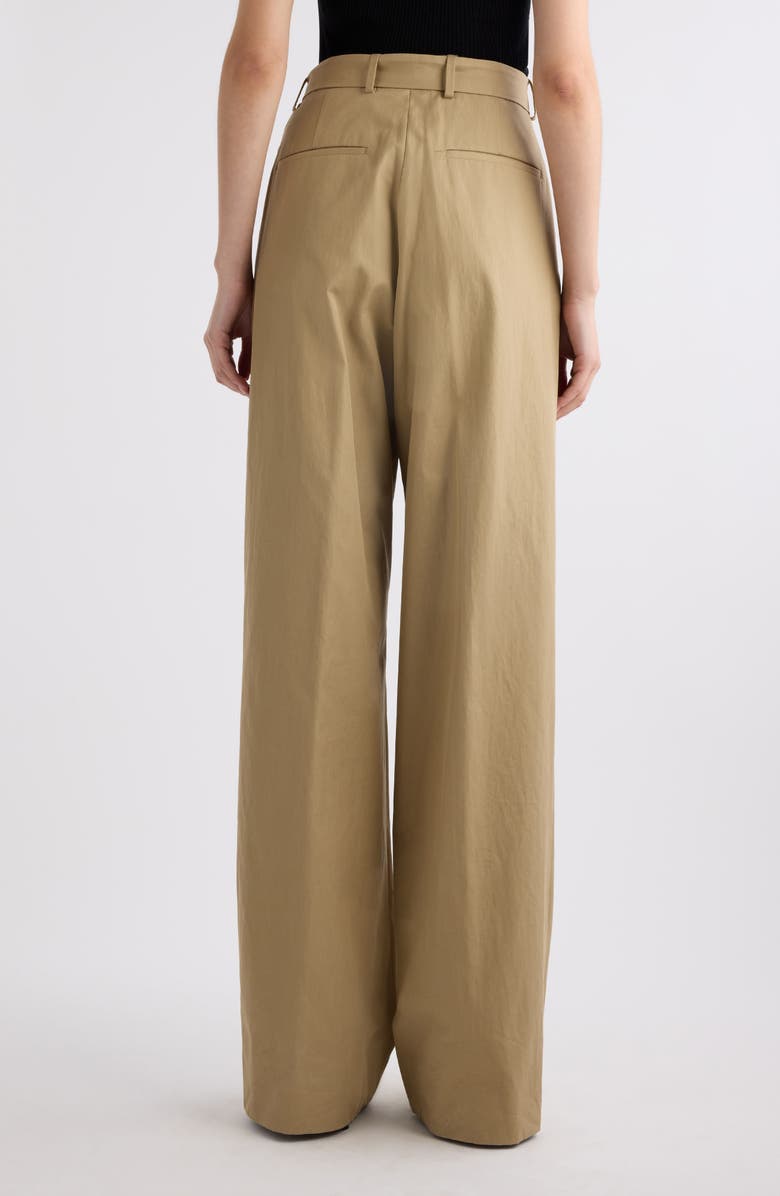 Dries Van Noten Belted Baggy Cotton TwillPants, Alternate, color, Beige