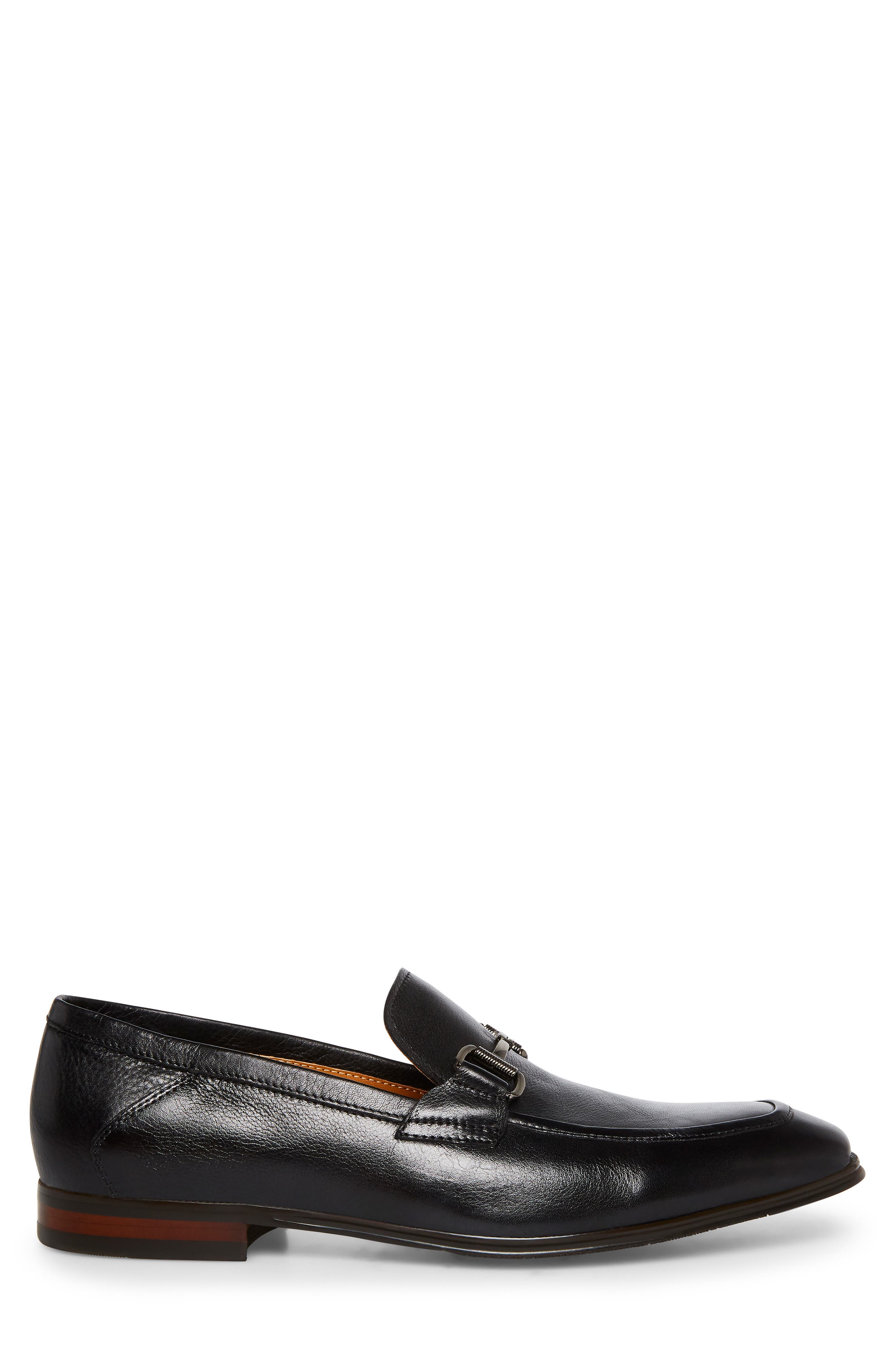 Steve Madden Aahron Leather Loafer, Alternate, color, Black
