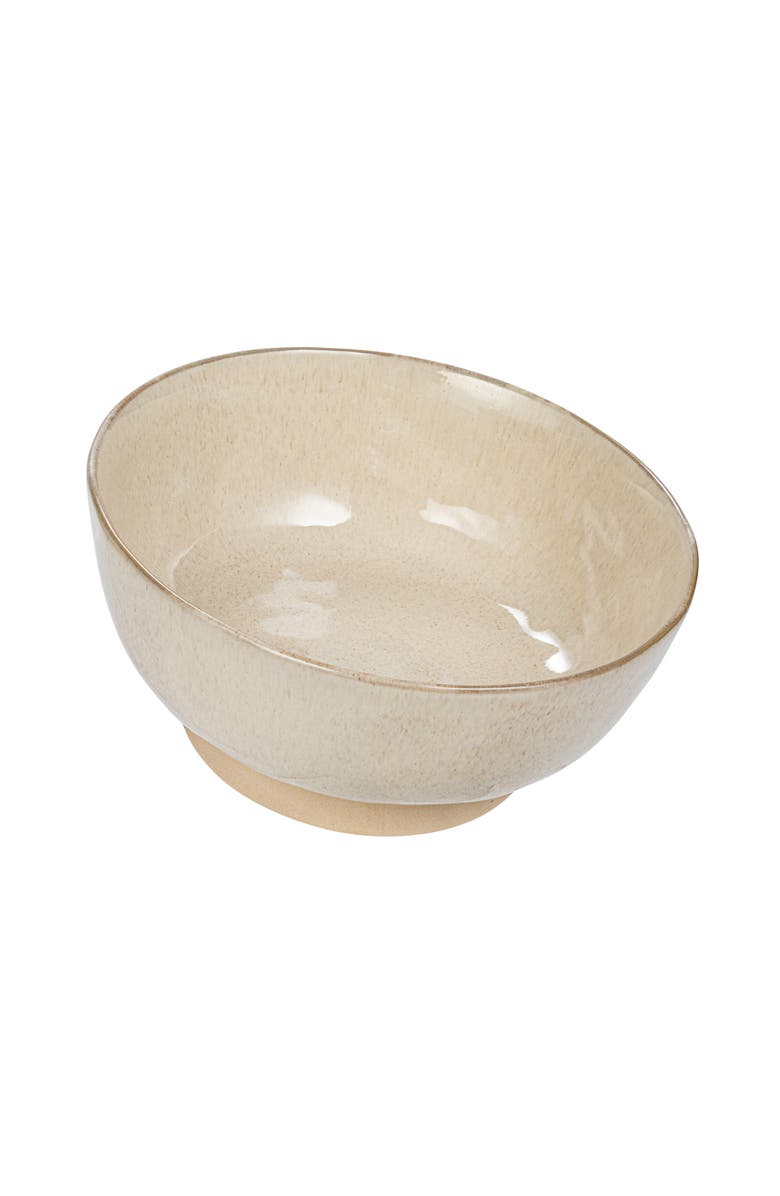 Storied Home Stoneware Bowl with Speckled Glaze, Cream, Main, color, Cream