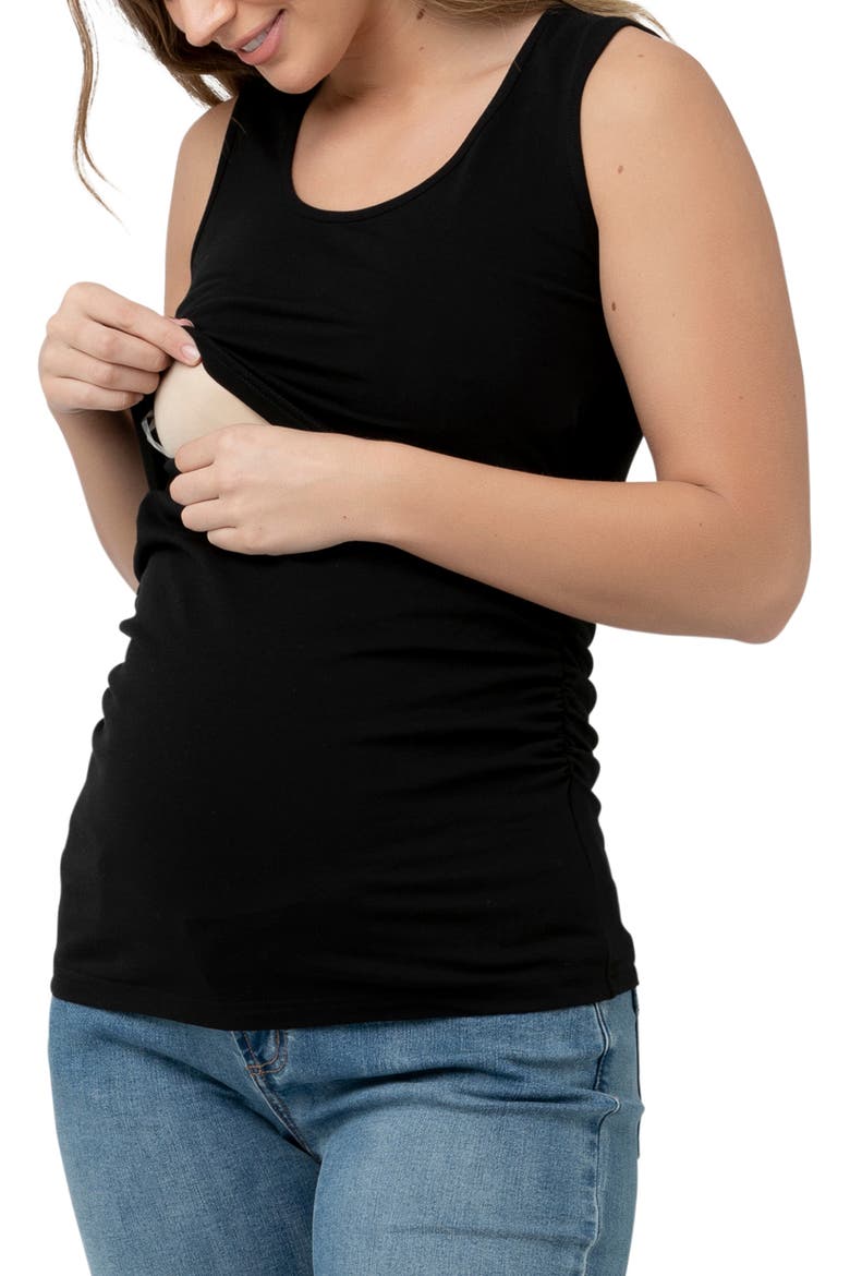Organic Nursing Tank, Alternate, color, Black
