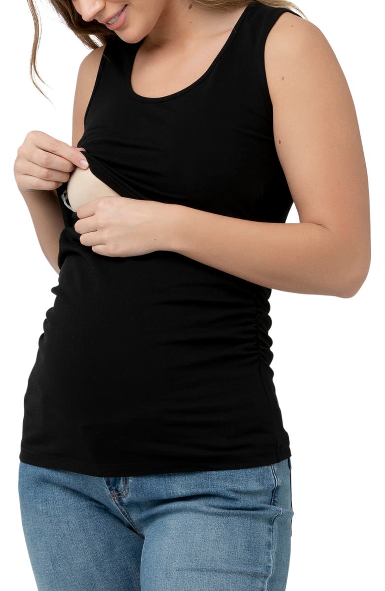 Ripe Maternity Organic Nursing Tank, Alternate, color, Black