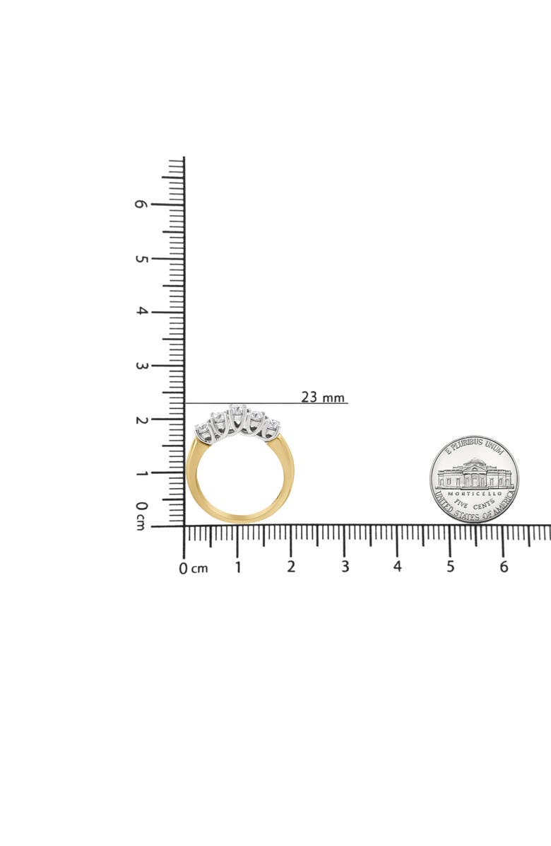 Haus of Brilliance 18K Yellow Gold 1.0 Cttw Diamond Step up 5 Stone Ring Band, Alternate, color, Yellow Gold