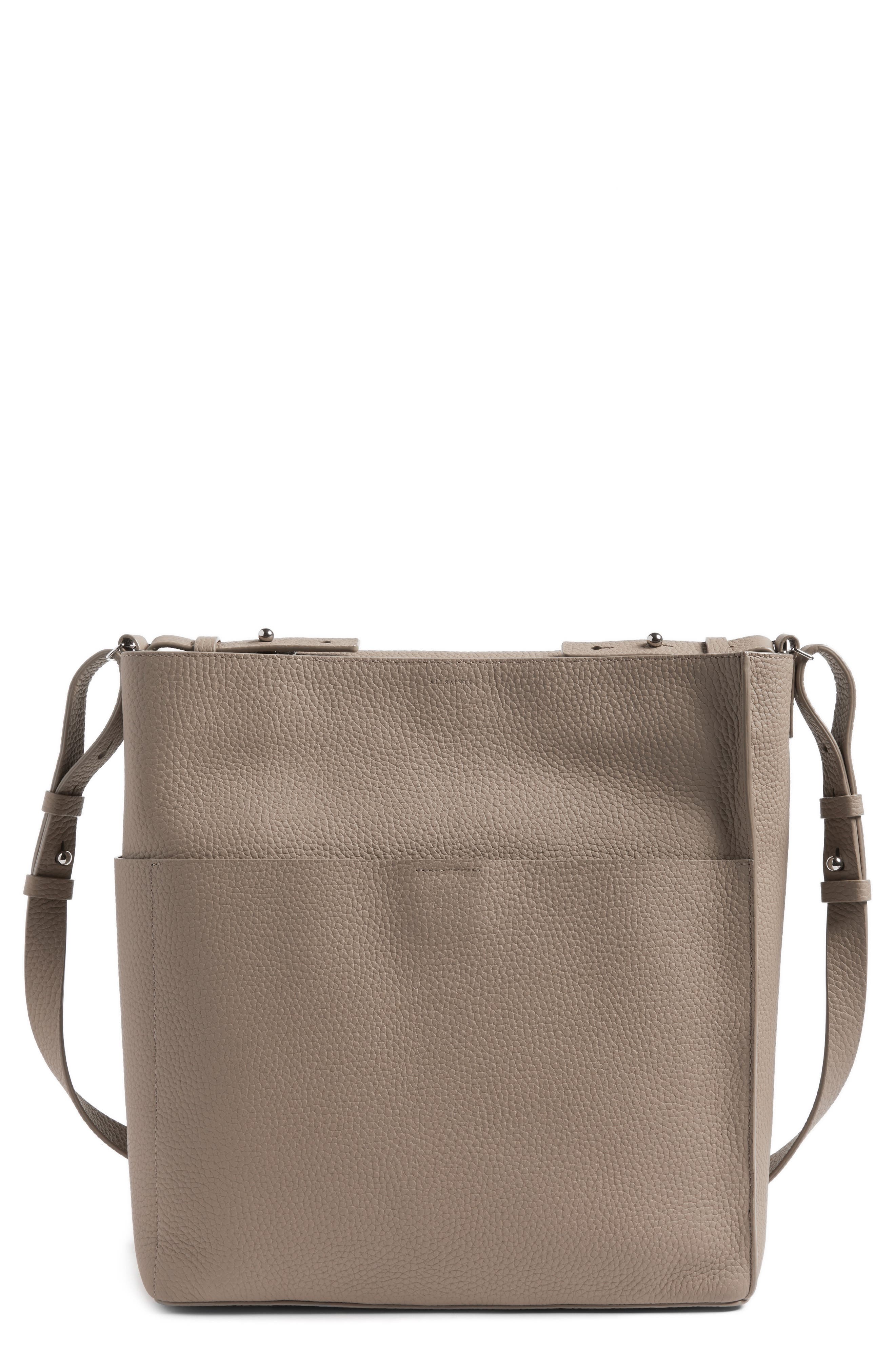 AllSaints Mast Shoulder Tote, Main, color, 