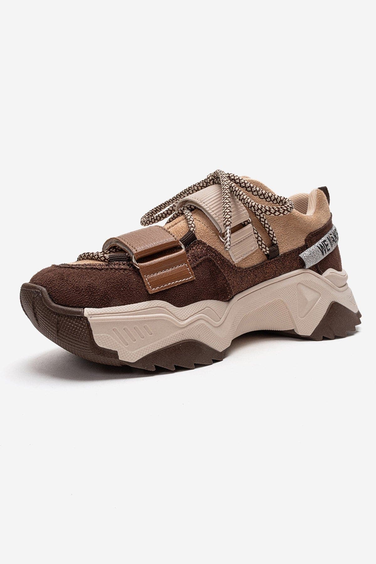 Lulen Velcro Sport Sneakers, Alternate, color, Brown Suede