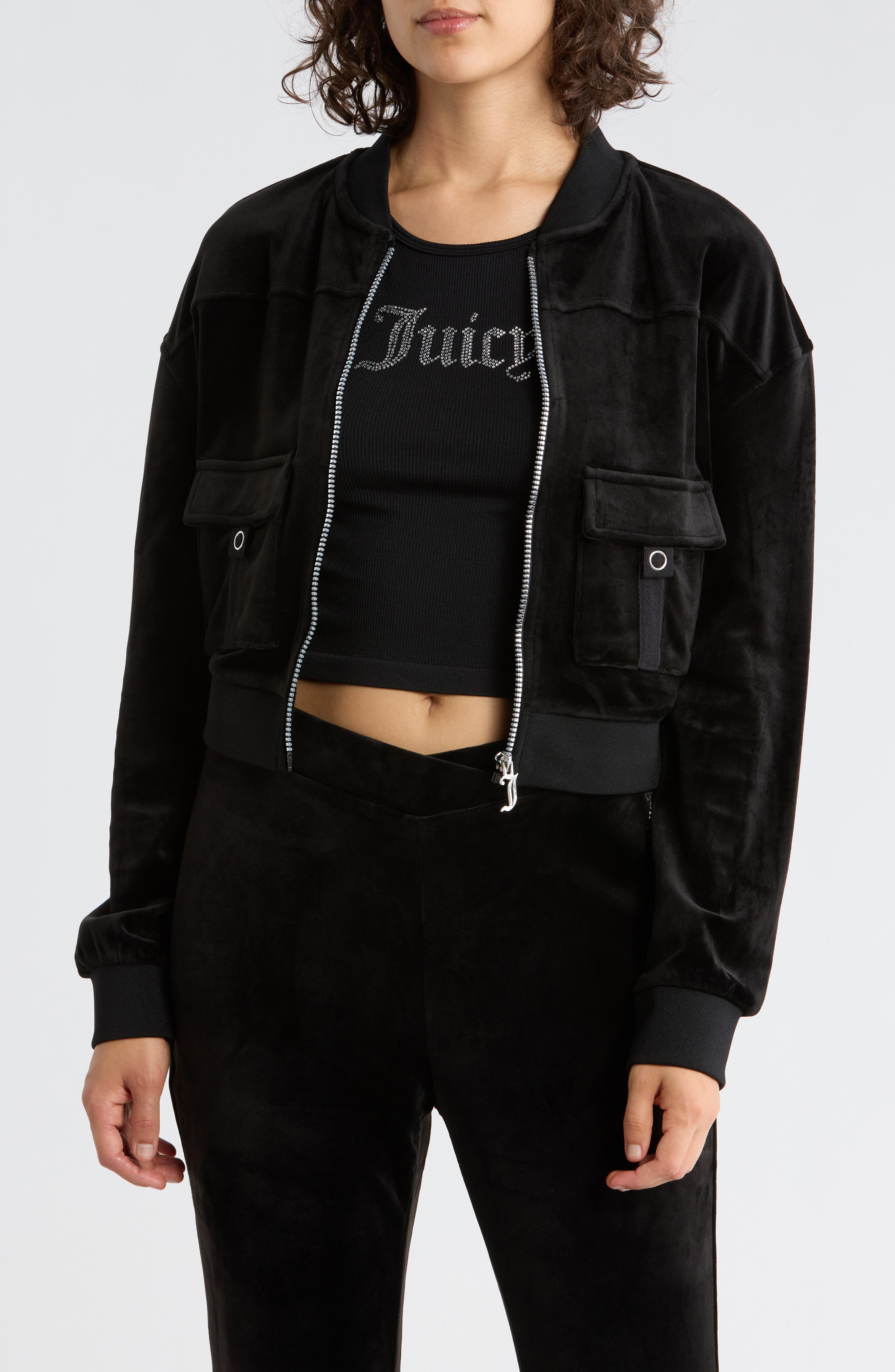Juicy Couture Cargo Bomber Jacket