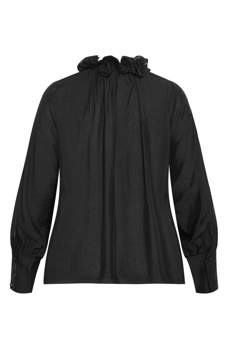 City Chic Antoinette Tie Neck Top, Alternate, color, 