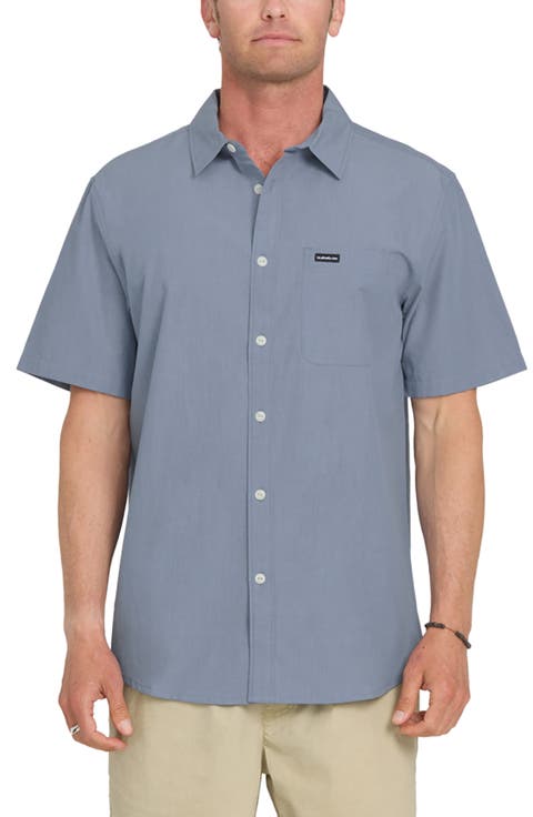 Shore Break Classic Short Sleeve Cotton Button-Up Shirt