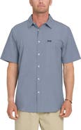 Quiksilver Shore Break Classic Short Sleeve Cotton Button-Up Shirt