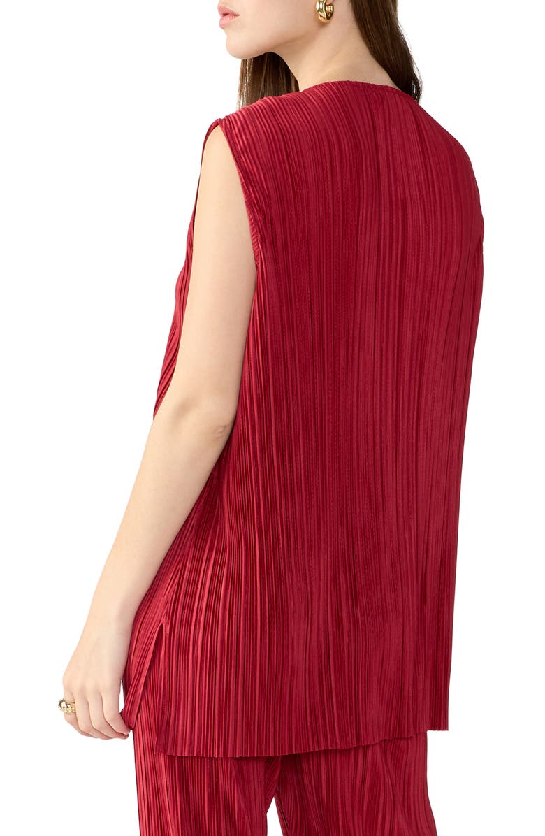 Sanctuary Plissé Culottes, Alternate, color, Red Dahlia