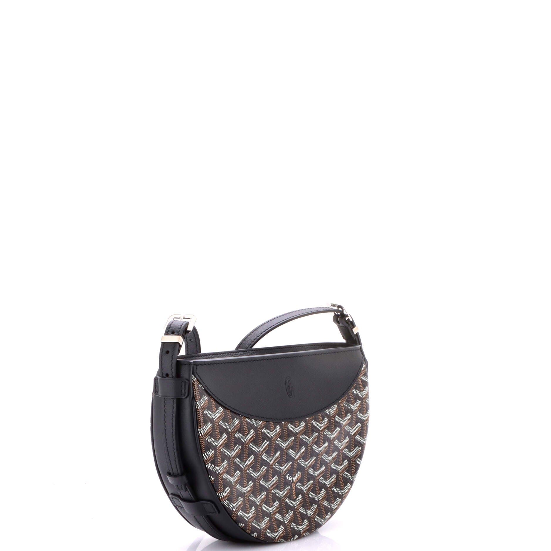 Pre-Owned Goyard Hirondelle Shoulder Bag Coated Canvas and Leather, Alternate, color, Black