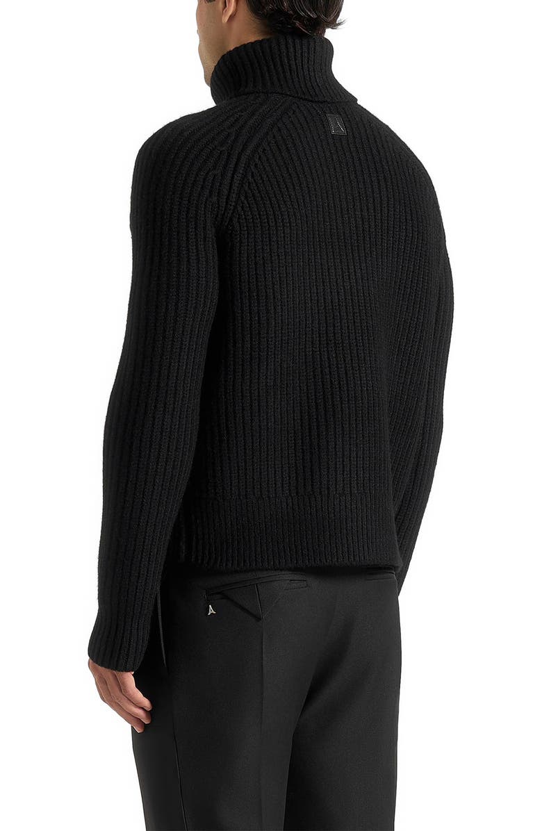 Manière De Voir Rudy Roll Neck Chunky Knit Jumper, Alternate, color, Black