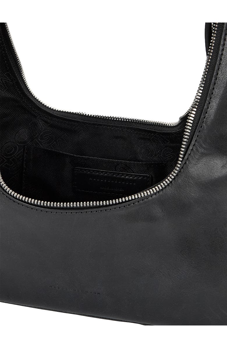 MARGESHERWOOD Leather Hobo Bag, Alternate, color, Black Pull-Up