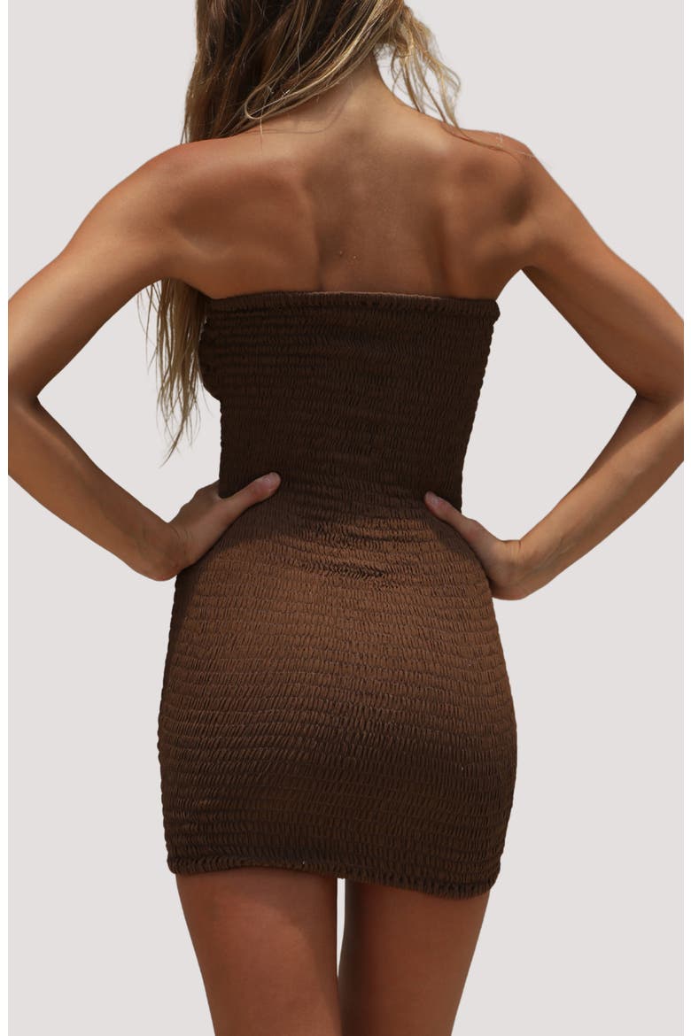 Conchita Strapless Minidress, Alternate, color, COCONUT OIL