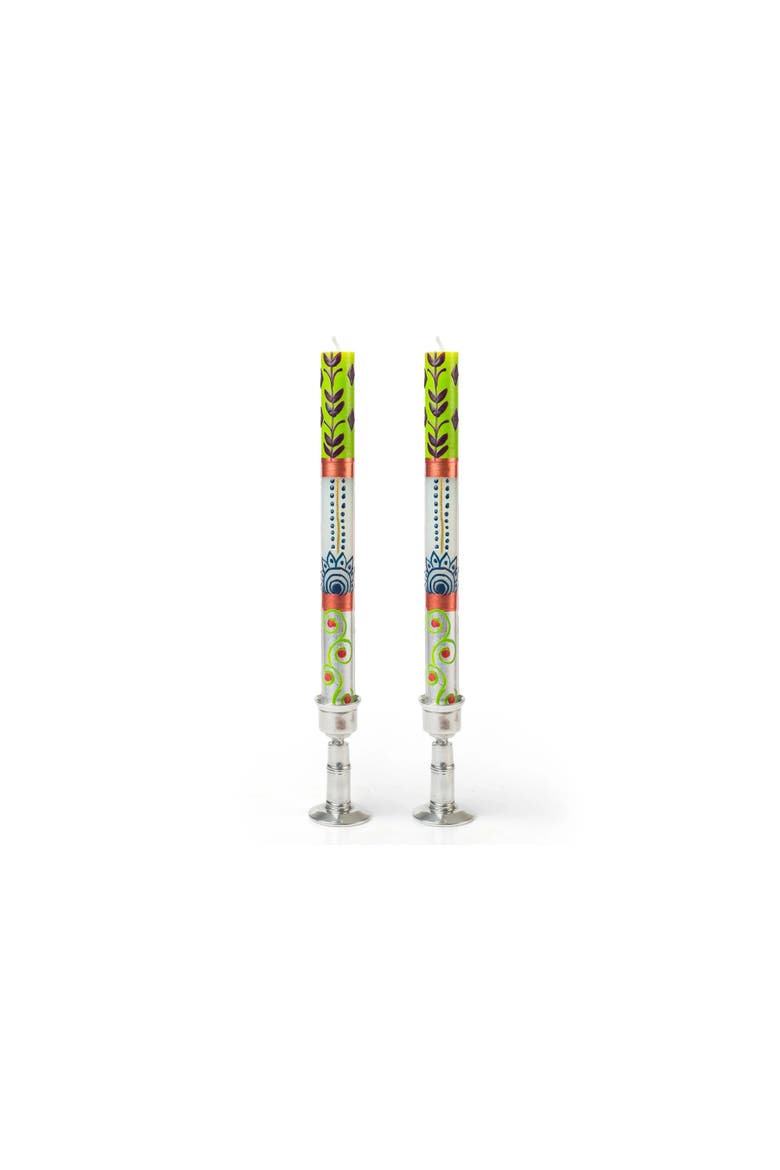 Sari Painted Candle, Alternate, color, Pillar 3x6"