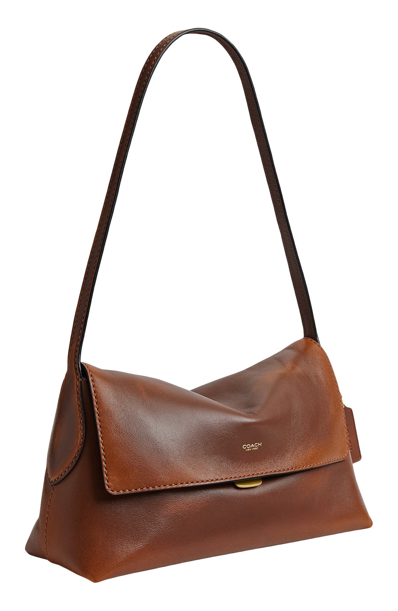 Loved Leather Chelsea Shoulder Bag, Alternate, color, BROWN
