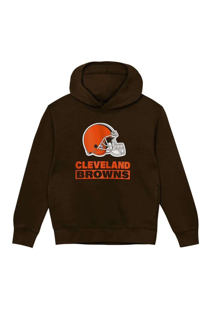 Toddler Outerstuff  Brown Cleveland Browns Back to Basics Hoodie, Alternate, color, Brown