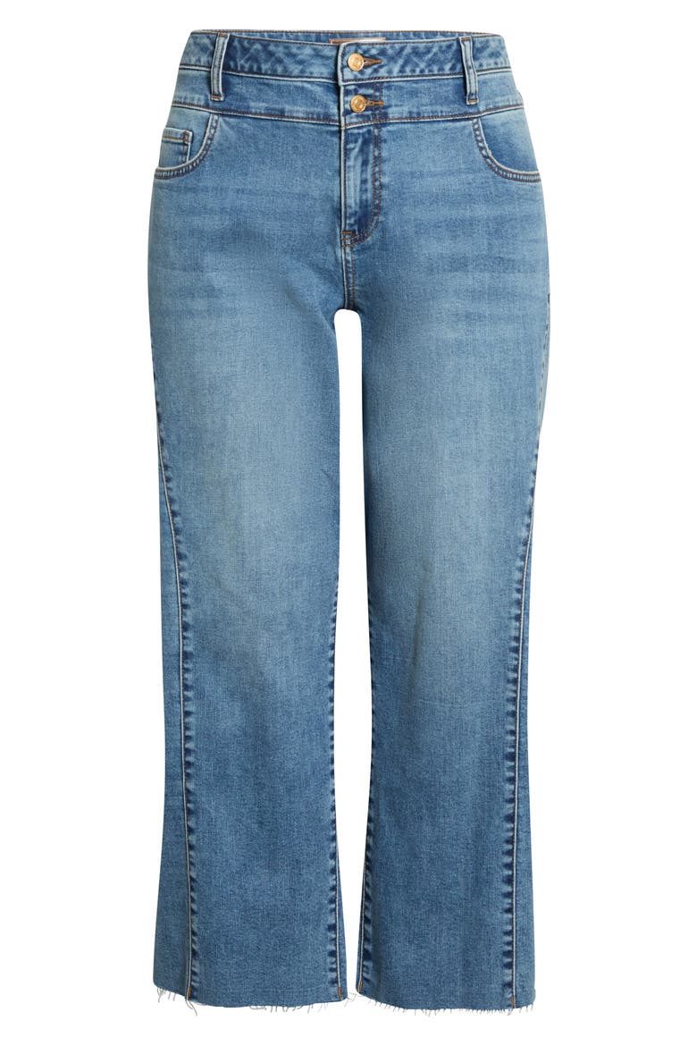 Raw Hem High Waist Wide Leg Jeans, Alternate, color, SYNERGY