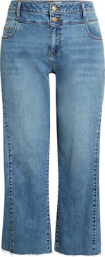 KUT from the Kloth Raw Hem High Waist Wide Leg Jeans