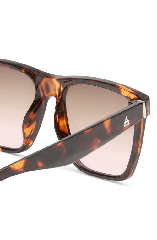 Aire Kraz 53mm Polarized Square Sunglasses In Rose Tort/rose Brown Grad