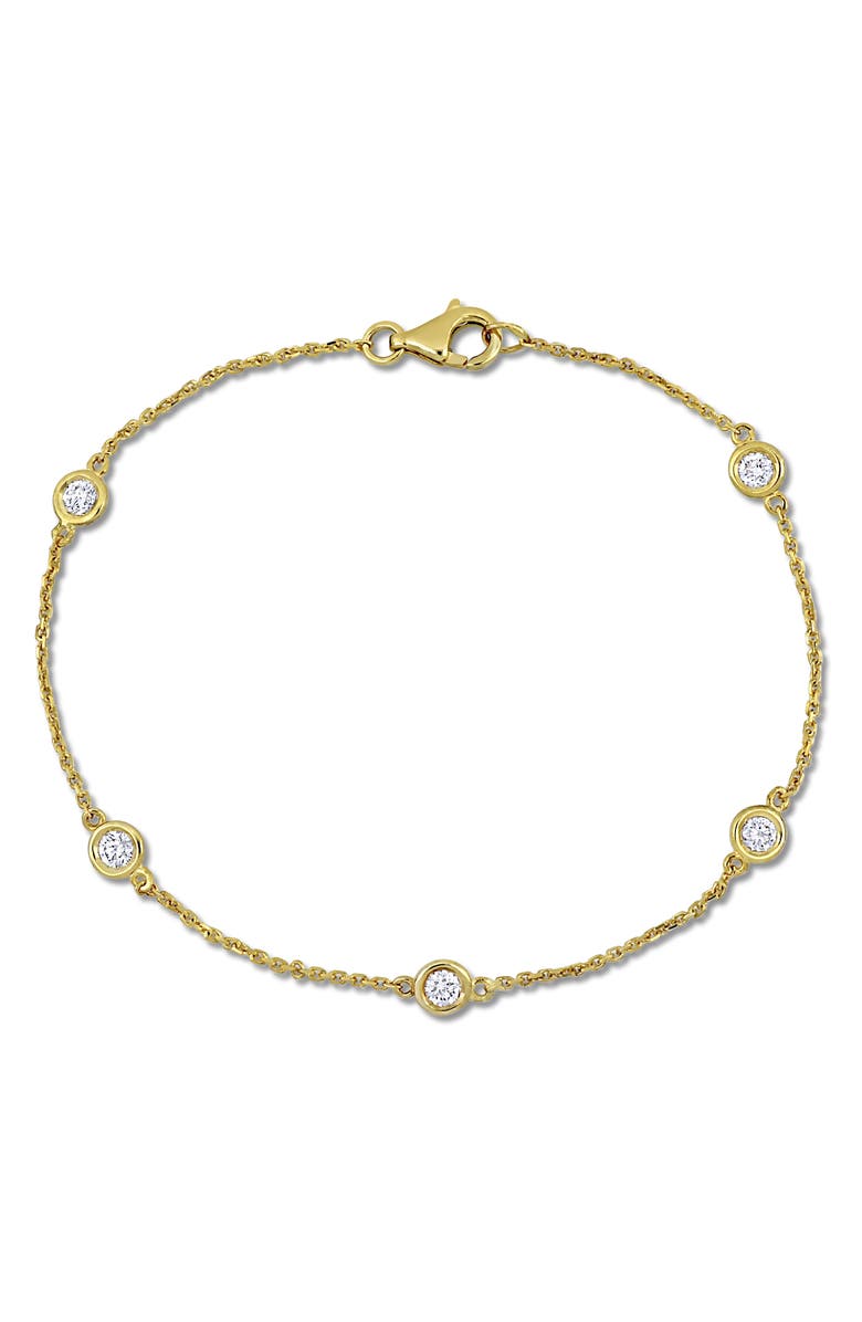 Julianna B. Diamond Station Bracelet 14k Yellow Gold, Main, color, 14K Yellow Gold