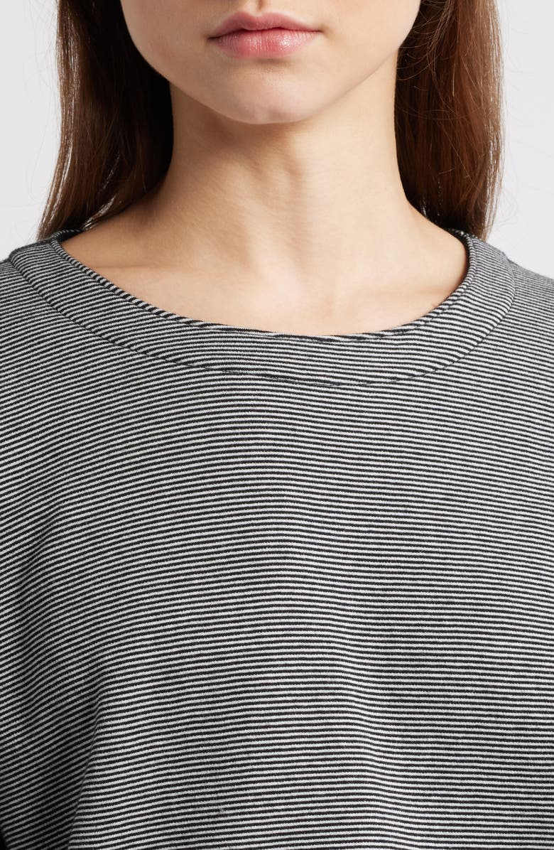 Eileen Fisher Reversible Organic Cotton Top, Alternate, color, Black/ Ivory