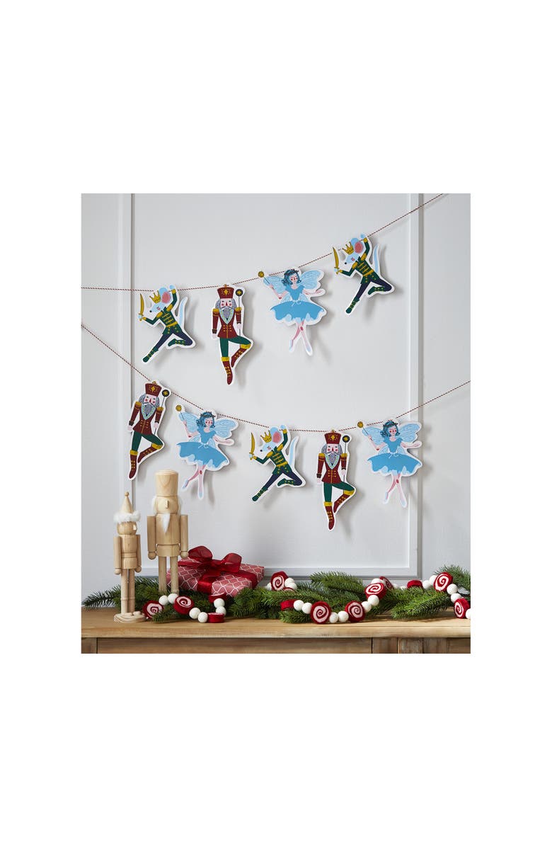 tag Multicolor Paper Nutcracker Garland for Holiday Decor, Alternate, color, Multicolored