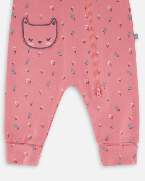 Deux Par Deux Organic Cotton Zipped Romper In Pink