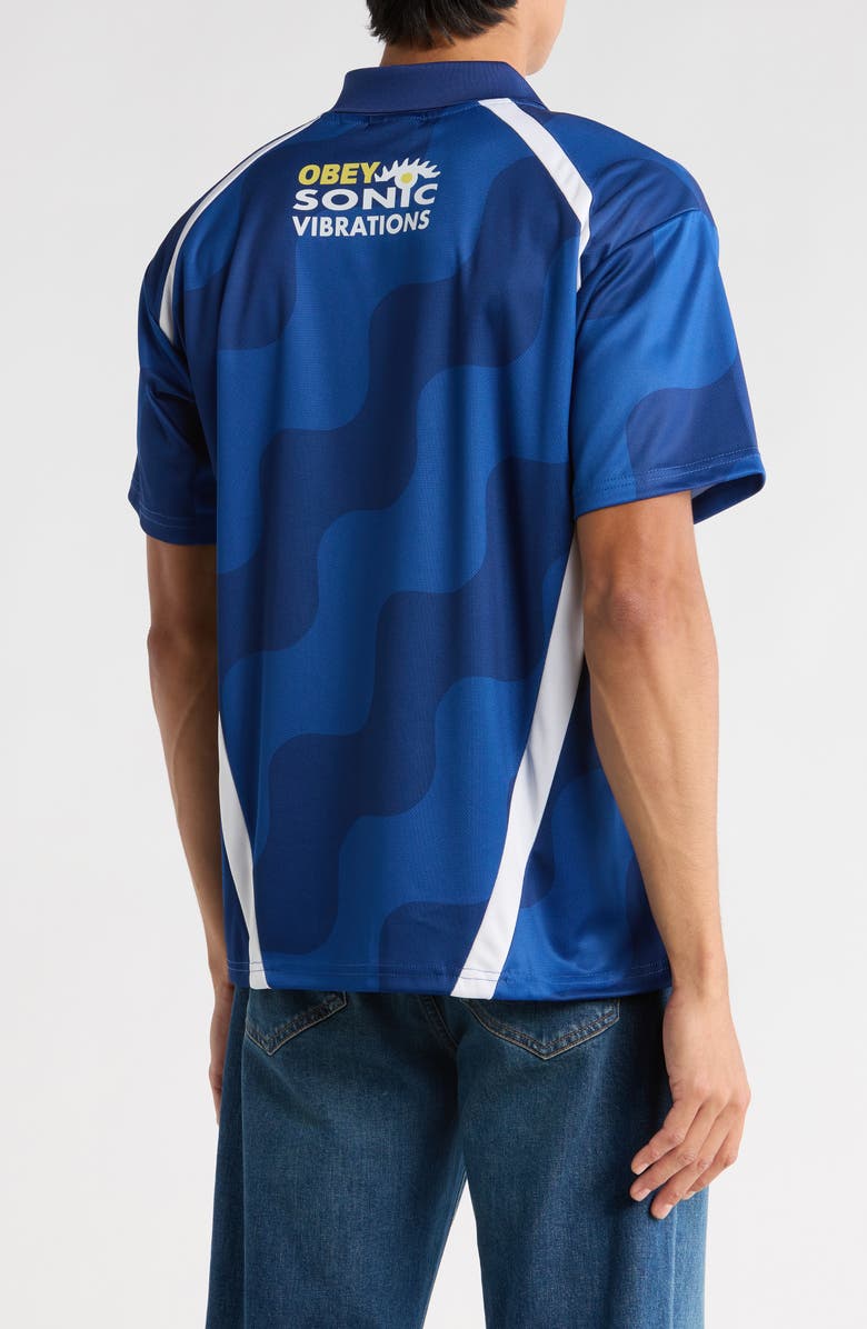 Obey Graphic Soccer Jersey, Alternate, color, Blue Multi