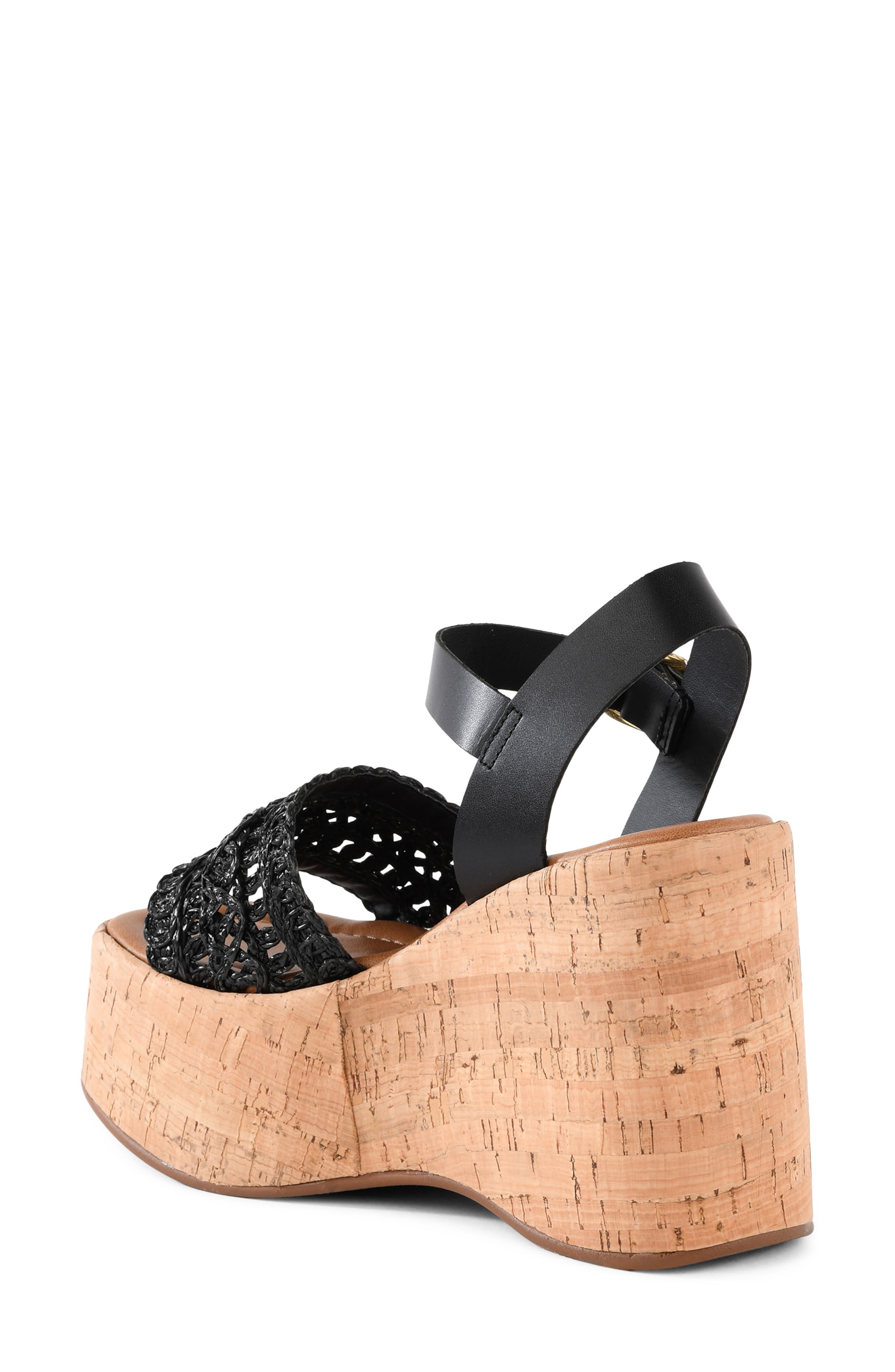 Seychelles Willow Platform Wedge Sandal, Alternate, color, Black
