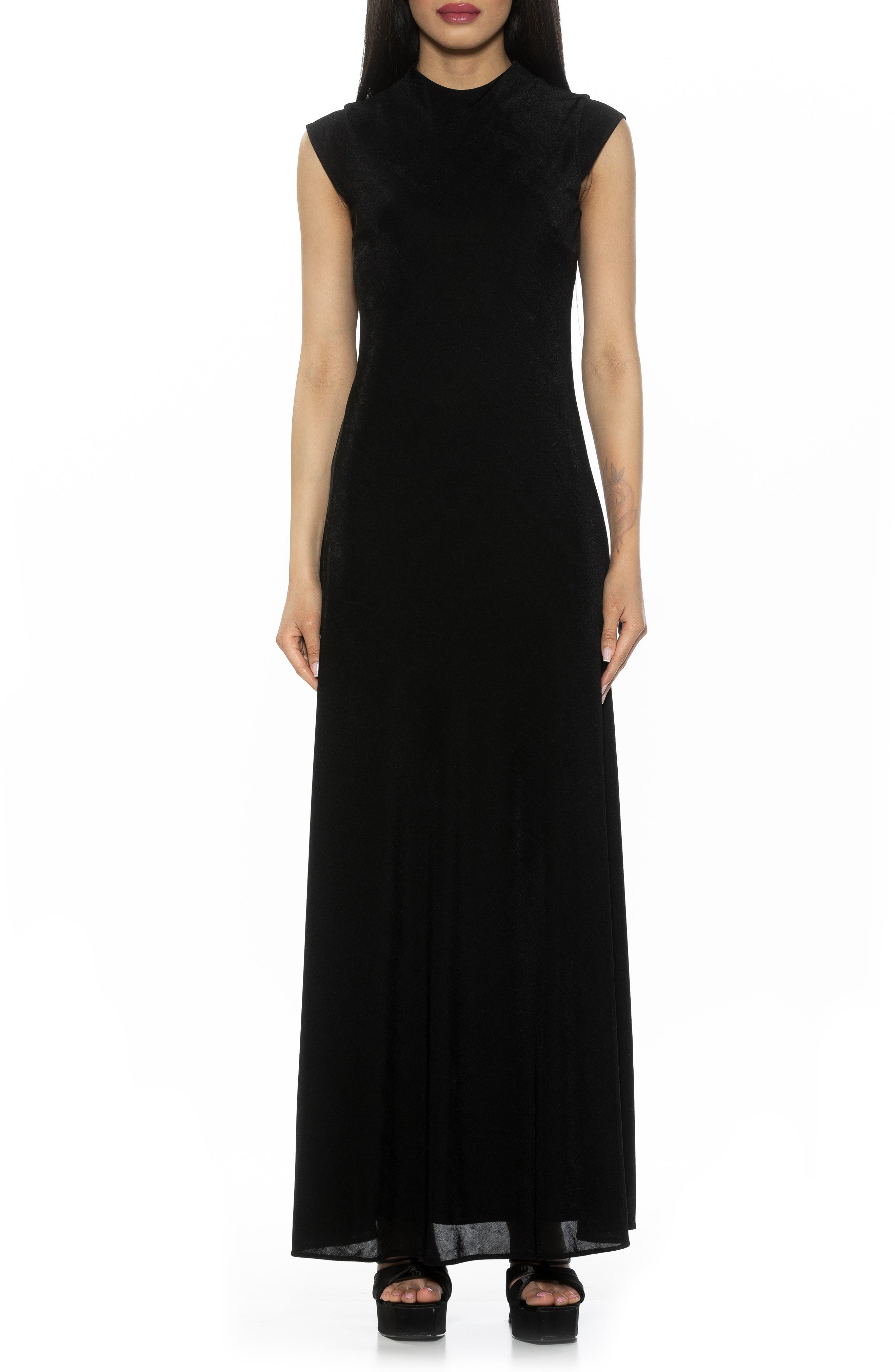 Nalani Mock Neck Maxi Dress