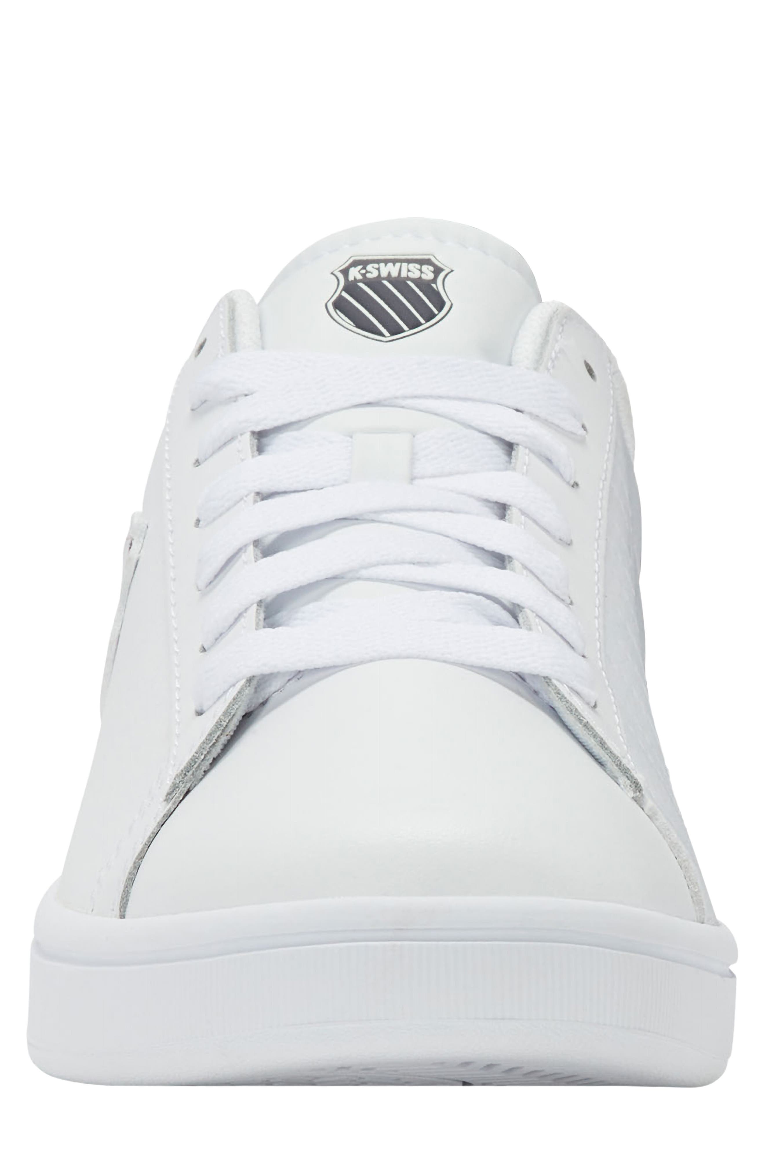 Court Shield II Leather Sneaker, Alternate, color, WHITE/ PEACOAT/ MARS RED