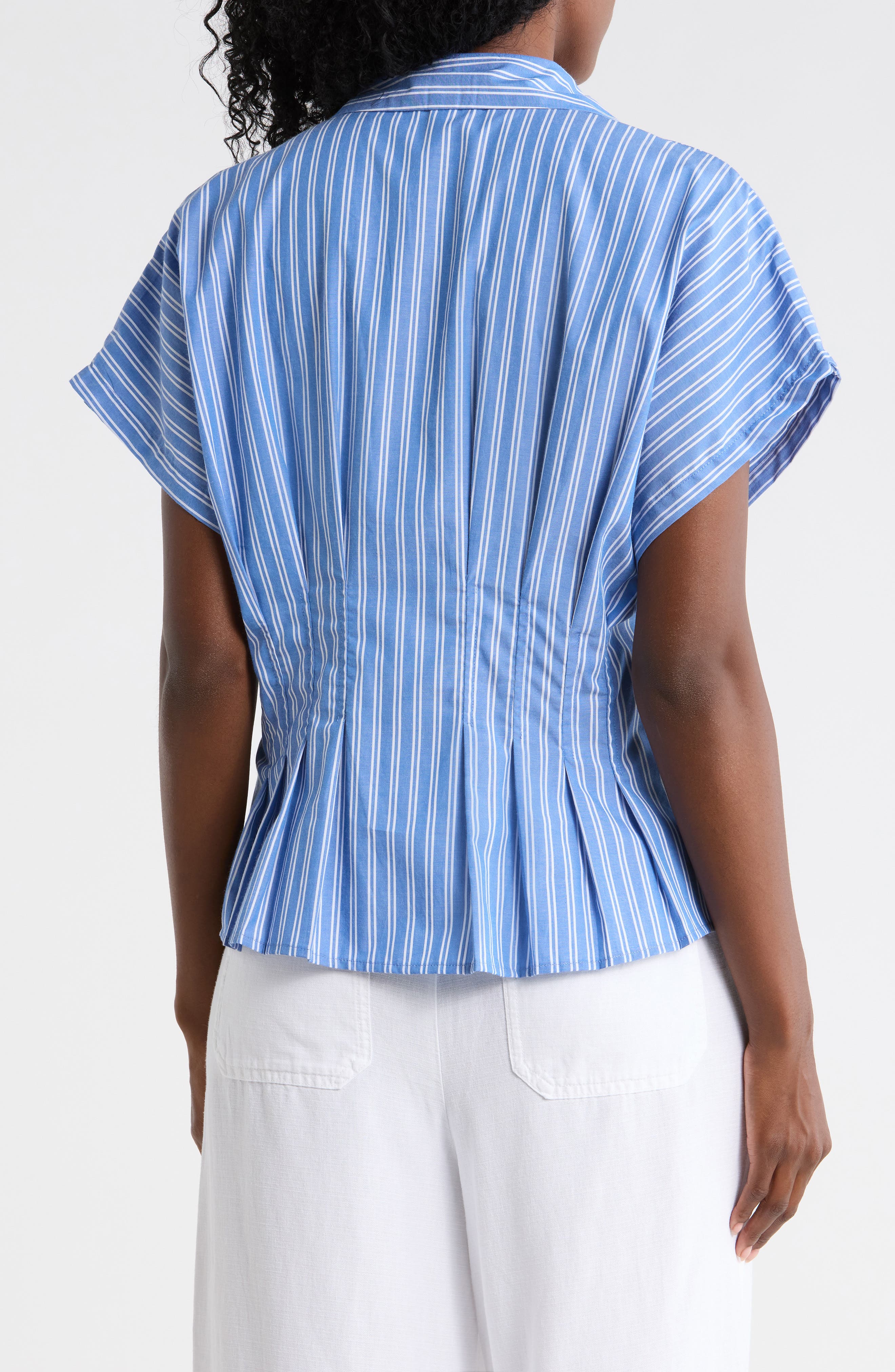 Raven Stripe Short Sleeve Button-Up Shirt - image 4