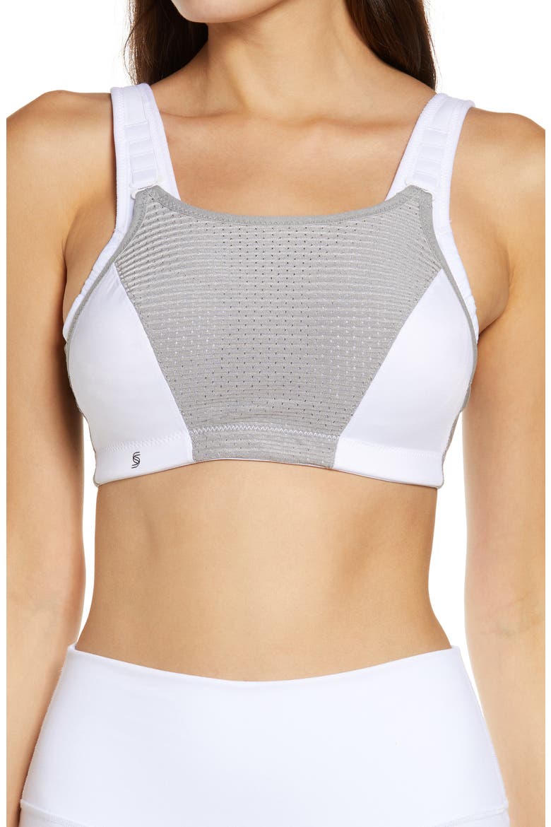 Custom Control Sports Bra, Main, color, WHITE/GRAY