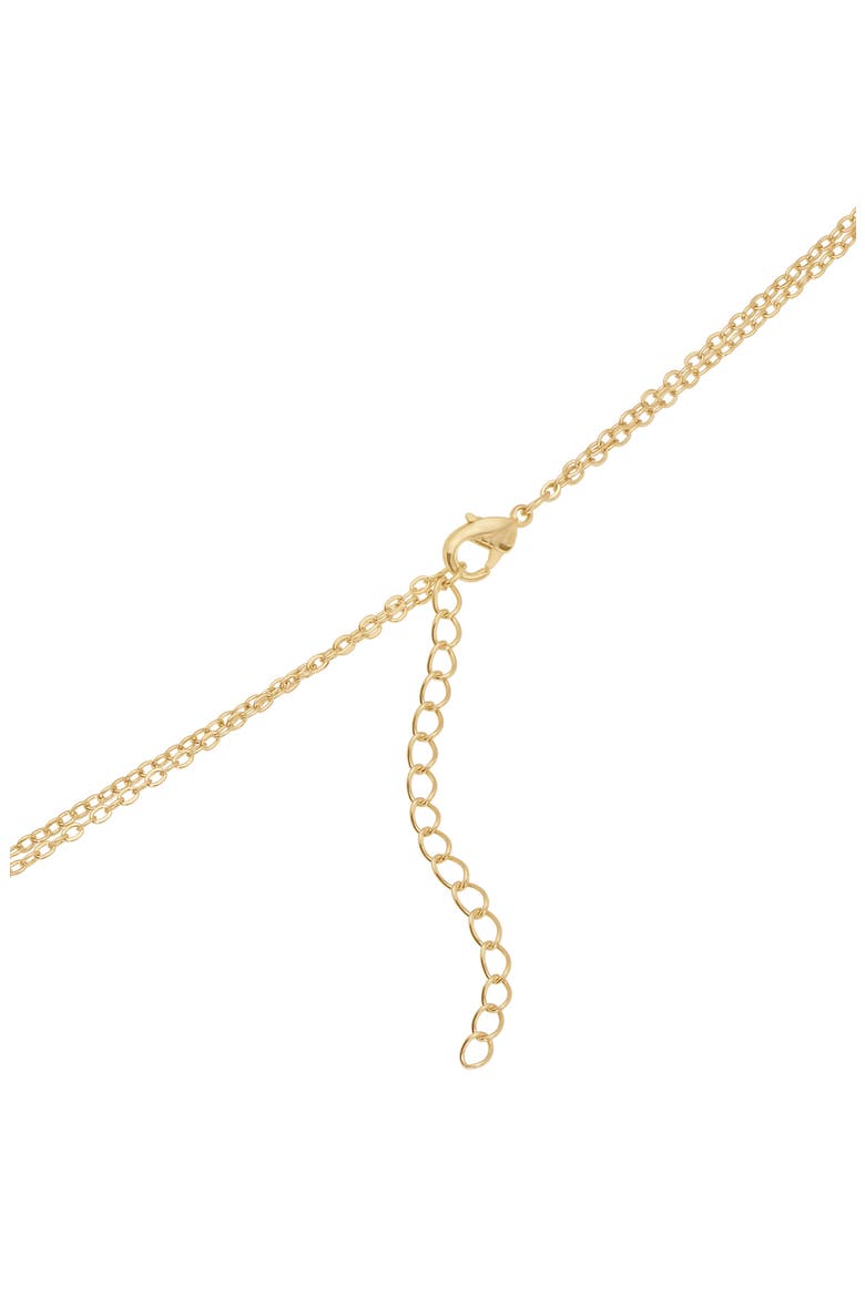 Double Chain Interlocking Link Necklace, Alternate, color, GOLD