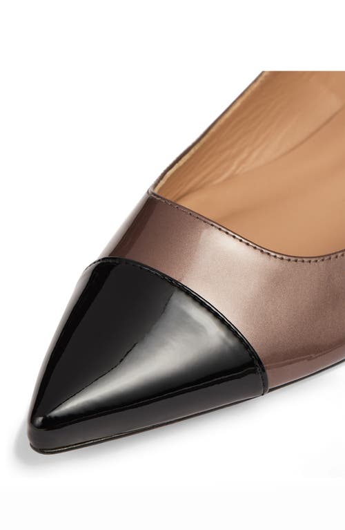 Lk Bennett Monty Pointed Cap Toe Mary Jane Flat In Animal Print