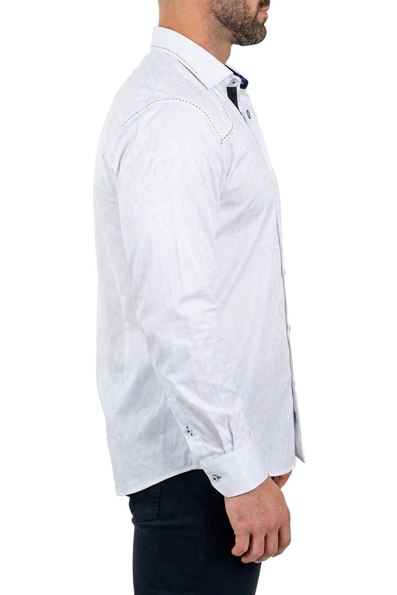 Punto Long Sleeve Woven Dress Shirt, Alternate, color, WHITE