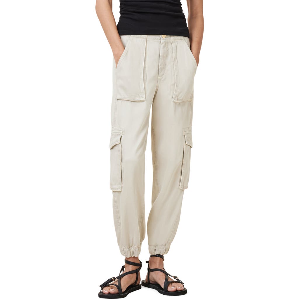Allsaints Freda Tapered Cargo Trousers In White