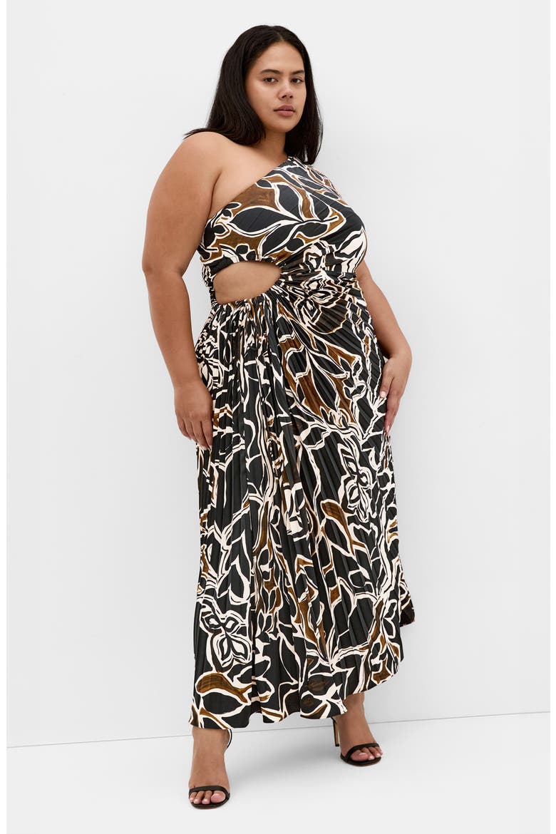 Alice One-Shoulder Maxi Dress, Alternate, color, WINTER FOLIAGE
