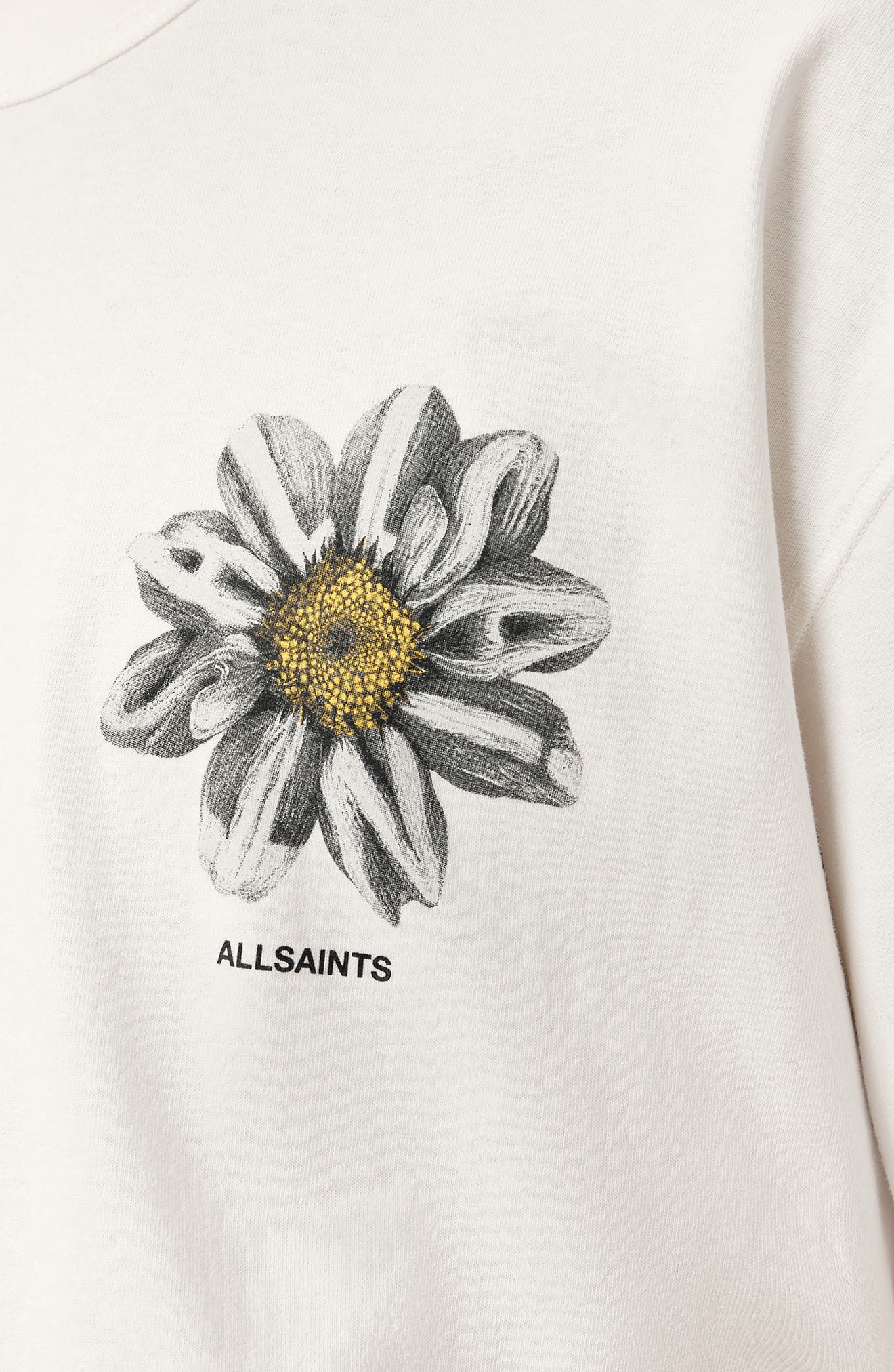 AllSaints Petals Cotton Graphic T-Shirt — фото 3