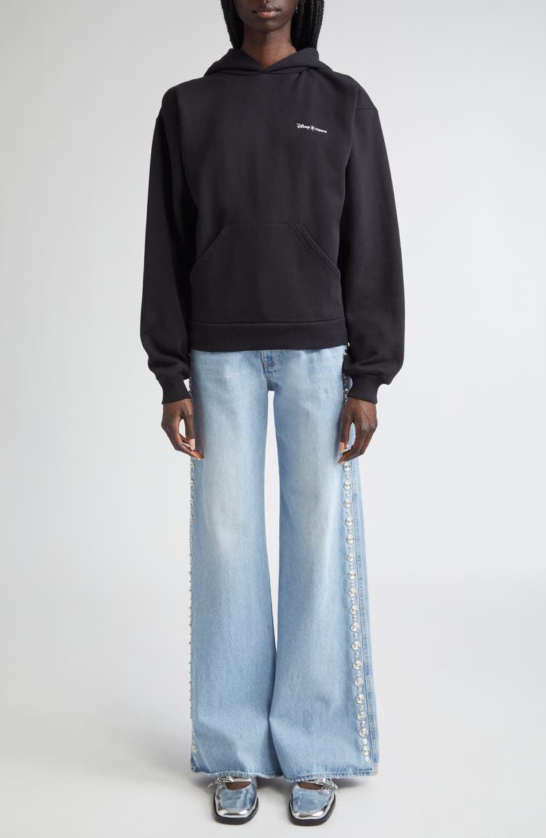 Coperni x Disney Maleficent Horned Fleece Logo Hoodie, Alternate, color,