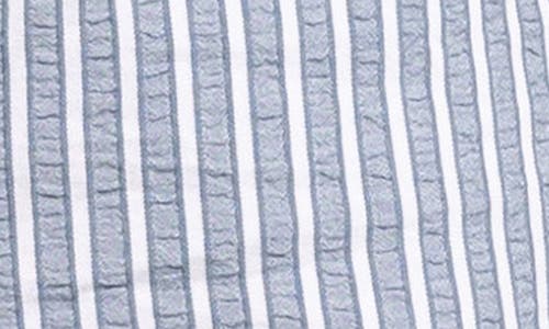 Thread & Supply Marina Stripe Cotton Romper In Gray