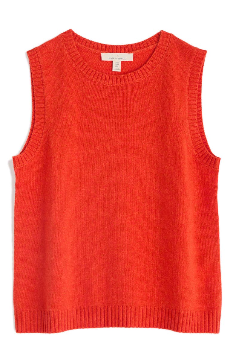 East View Merino Wool Blend Sweater Vest, Alternate, color, KNIT MELANGE MANDARIN