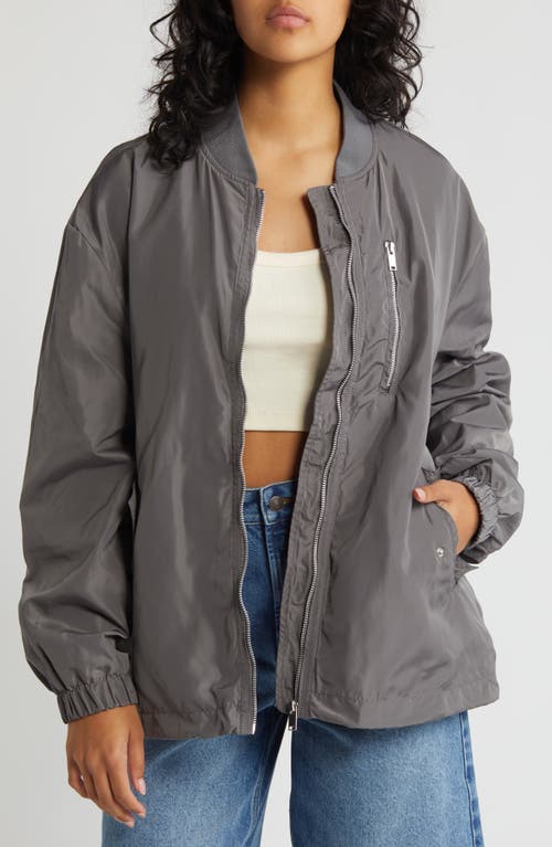 Noisy may Ava Bomber Jacket in Charcoal Gray  product