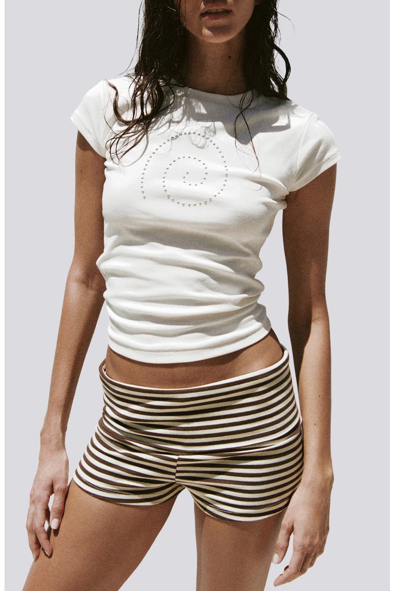 Spiral Studded T-Shirt, Main, color, OFF WHITE