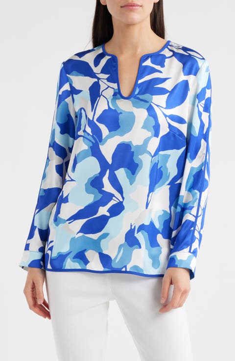 Split Sleeve Crêpe de Chine Blouse